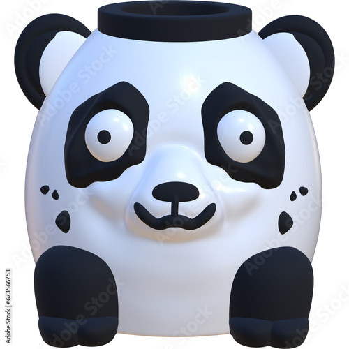 This 3D panda planter is perfect for your indoor plants, The black and white color scheme is modern and stylish, and the panda details are sure to add a touch of whimsy to your decor
