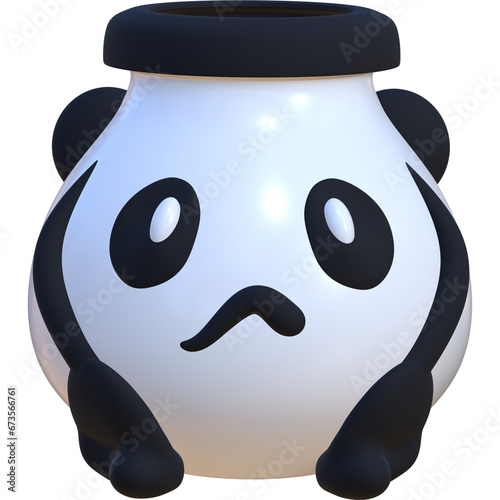 This 3D panda planter is perfect for your indoor plants, The black and white color scheme is modern and stylish, and the panda details are sure to add a touch of whimsy to your decor
