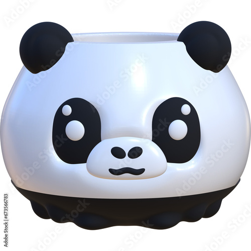 This 3D panda planter is perfect for your indoor plants, The black and white color scheme is modern and stylish, and the panda details are sure to add a touch of whimsy to your decor
