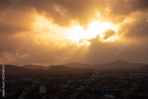 Sunset over Aruba Landscape