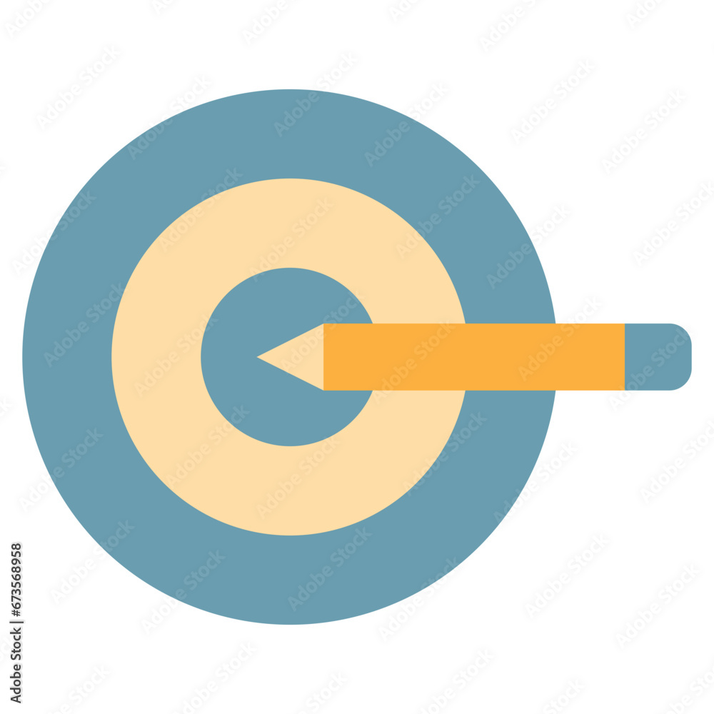 target dartboard work pencil flat style target dartboard work pencil flat style