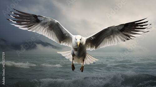 seagull in flight generated by AI