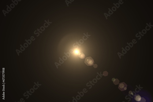 lens flare effects on black background