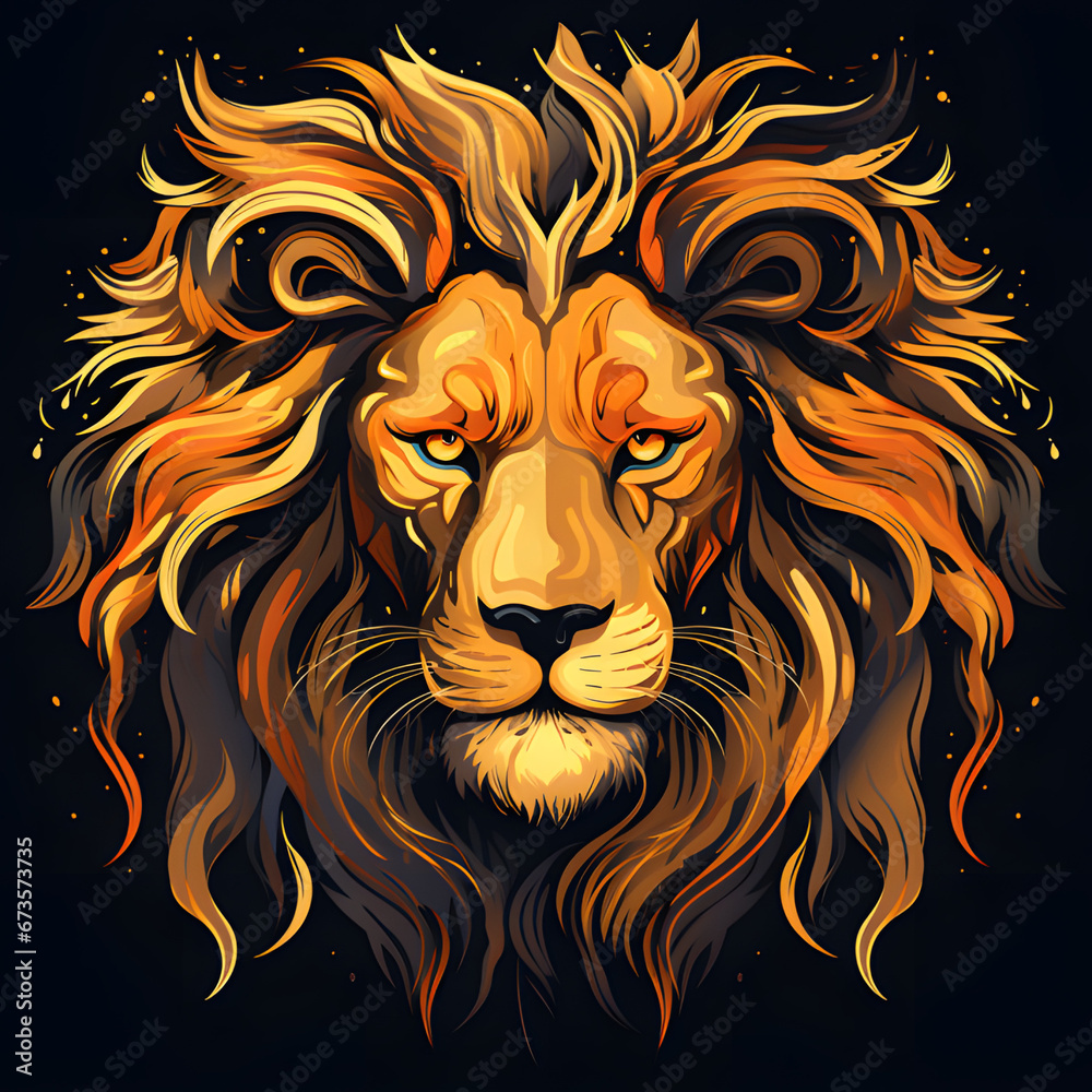 Lion vector head
