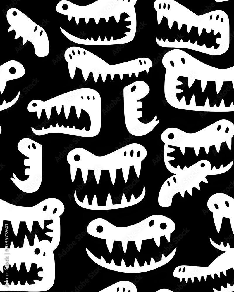 Naklejka premium Doodle vector seamless pattern