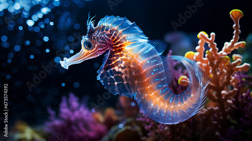 seahorse fish in aquarium