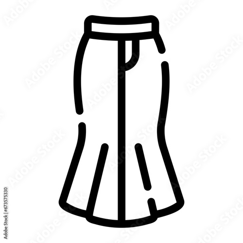 long skirt Line Icon