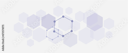 hexagon geometric chemistry vector design concept for background, banner, template