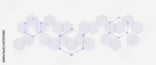 hexagon geometric chemistry vector design concept for background, banner, template
