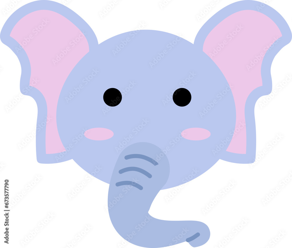 Fototapeta premium Elephant head illustration