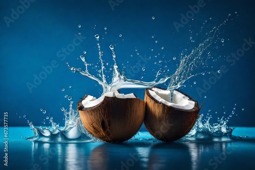 coconut in water