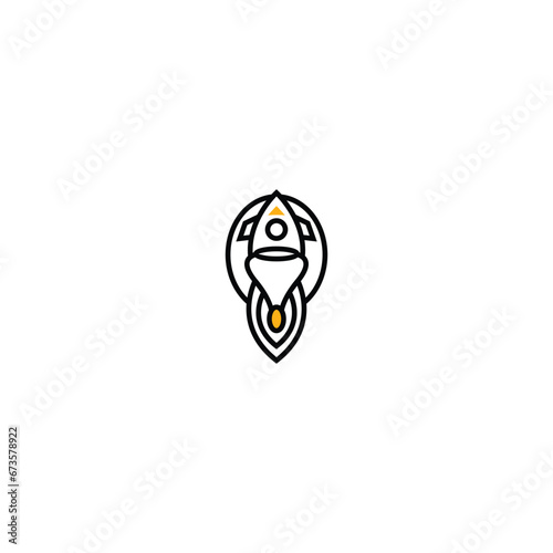Rocket logo design Stock Vector, rocket logo design illustration ,
