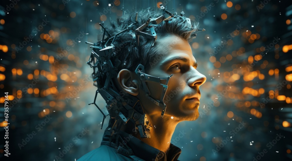 Digital technology human anatomy. AI Generated Digital technology human anatomy. AI Generated