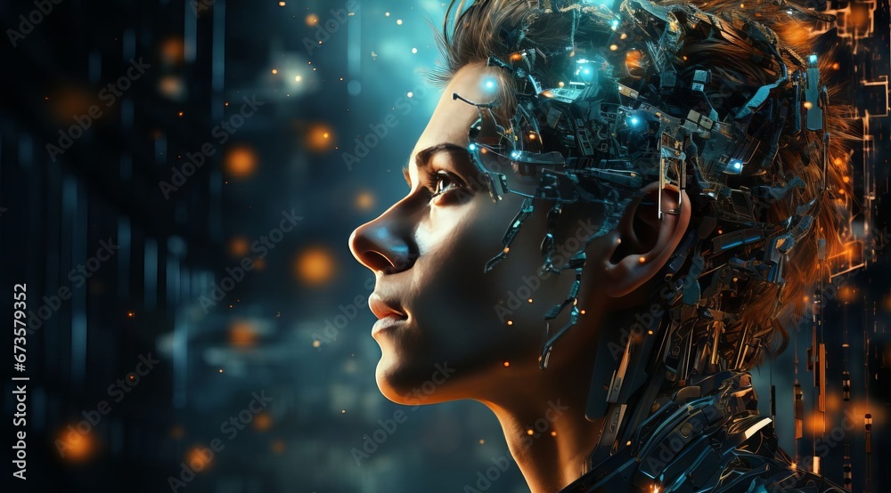 Digital technology human anatomy. AI Generated Digital technology human anatomy. AI Generated