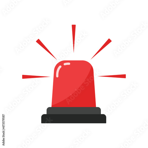 Emergency siren icon design. Police alarm vector illustration on white isolated background. EPS