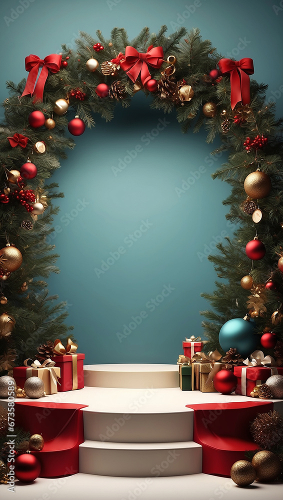 christmas podium background