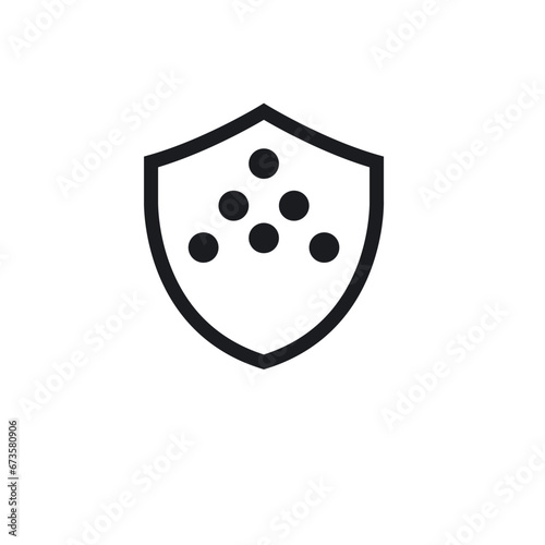 free radical protection icon vector element design template