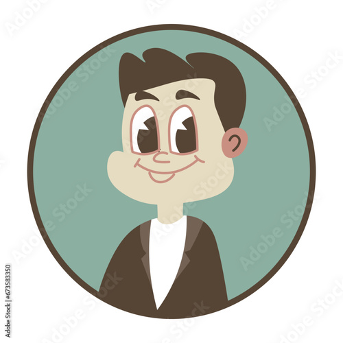 Man personage avatar or portrait, cousin husband