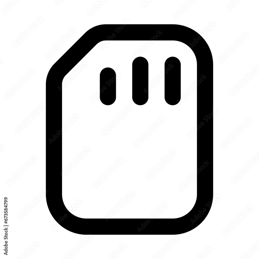 sim card line icon sim card line icon