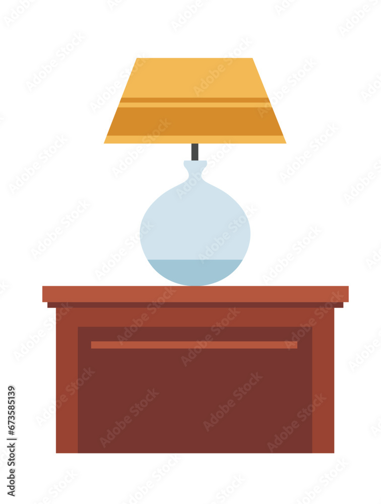 Wooden drawer with table lamp, home furniture Wooden drawer with table lamp, home furniture