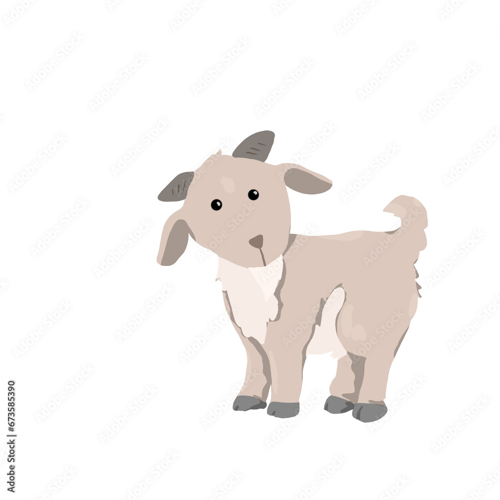 Naklejka premium baby goat