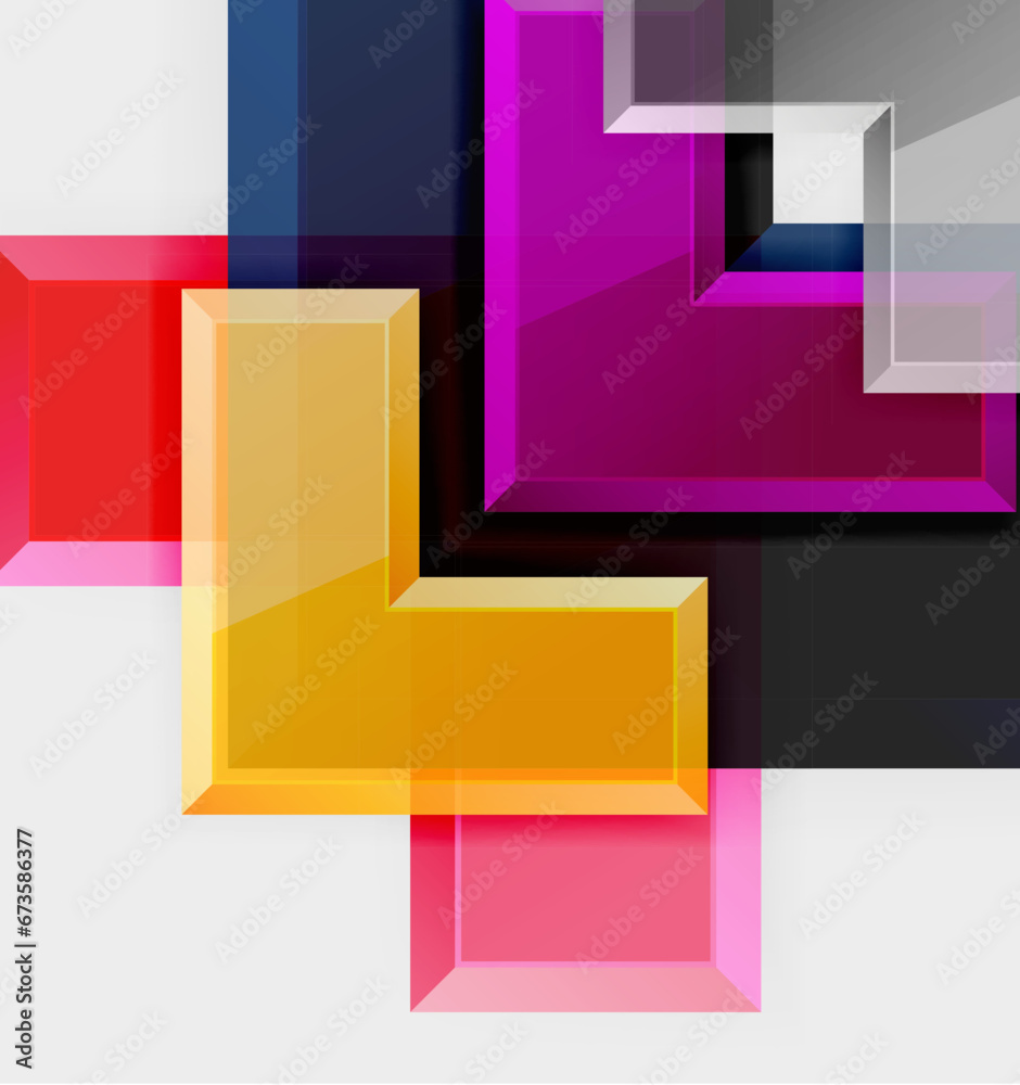 Arrow square geometric vector abstract background