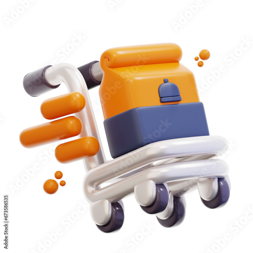 3d rendering fast food delivery illustration