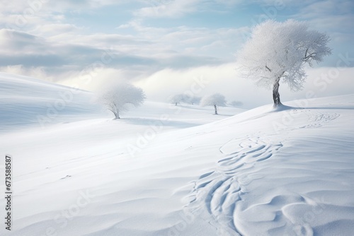 landscape with snow