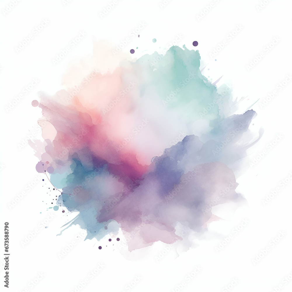 Seamless abstract multicolor watercolor smoke dust background