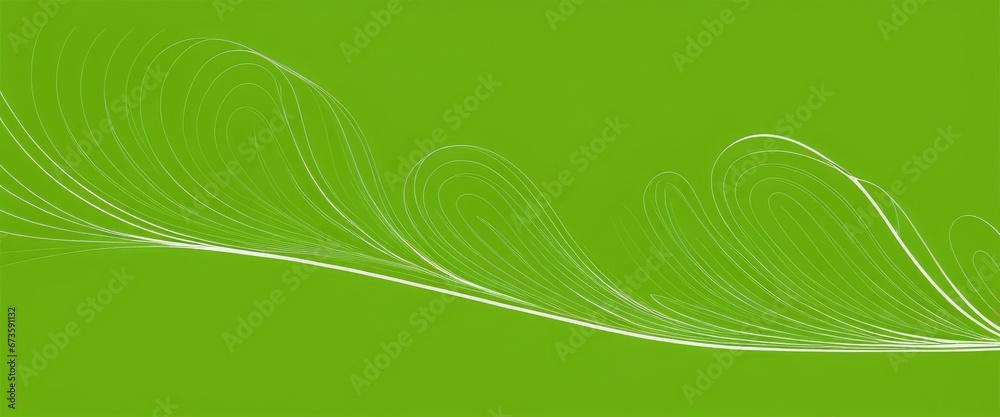 Organic green lines blossoming into an abstract flower Organic green lines blossoming into an abstract flower