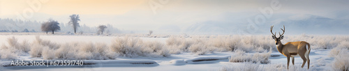 A Banner Photo of an Antelope in a Winter Setting © Nathan Hutchcraft