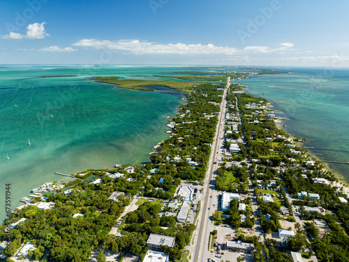 Aerial view of Islamorada in Florida Keys photo