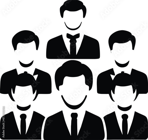 Symbolic icon representing a group of business people