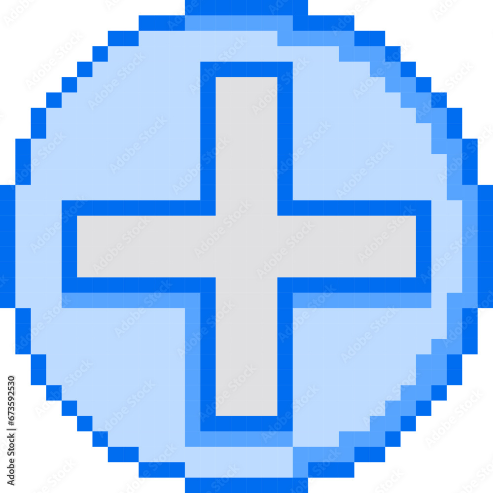 Obraz premium Plus, Circle, Pixelart, Add, Cirlce Collection Set.