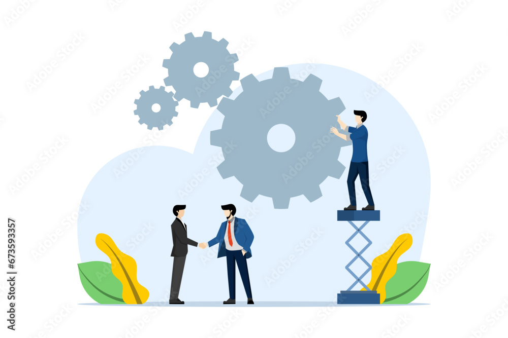 Business team cooperation concept. teamwork puzzle, people connect puzzle elements. partnership, connection, collaboration, brainstorming, partner, collaborate, match, flat vector illustration. Business team cooperation concept. teamwork puzzle, people connect puzzle elements. partnership, connection, collaboration, brainstorming, partner, collaborate, match, flat vector illustration.