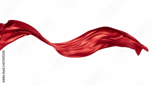 Flowing wave cloth curve line with alpha channel, 3d rendering.