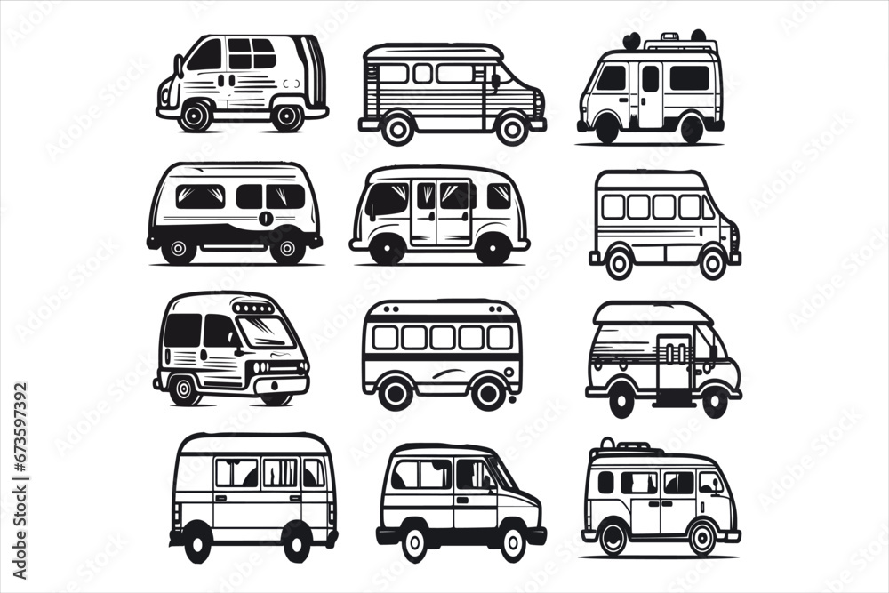 School all element and buses vector bundle School all element and buses vector bundle
