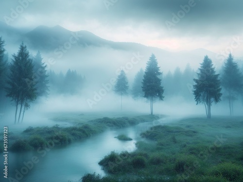 霧のある風景