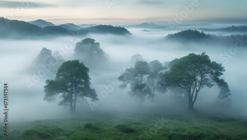 霧のある風景