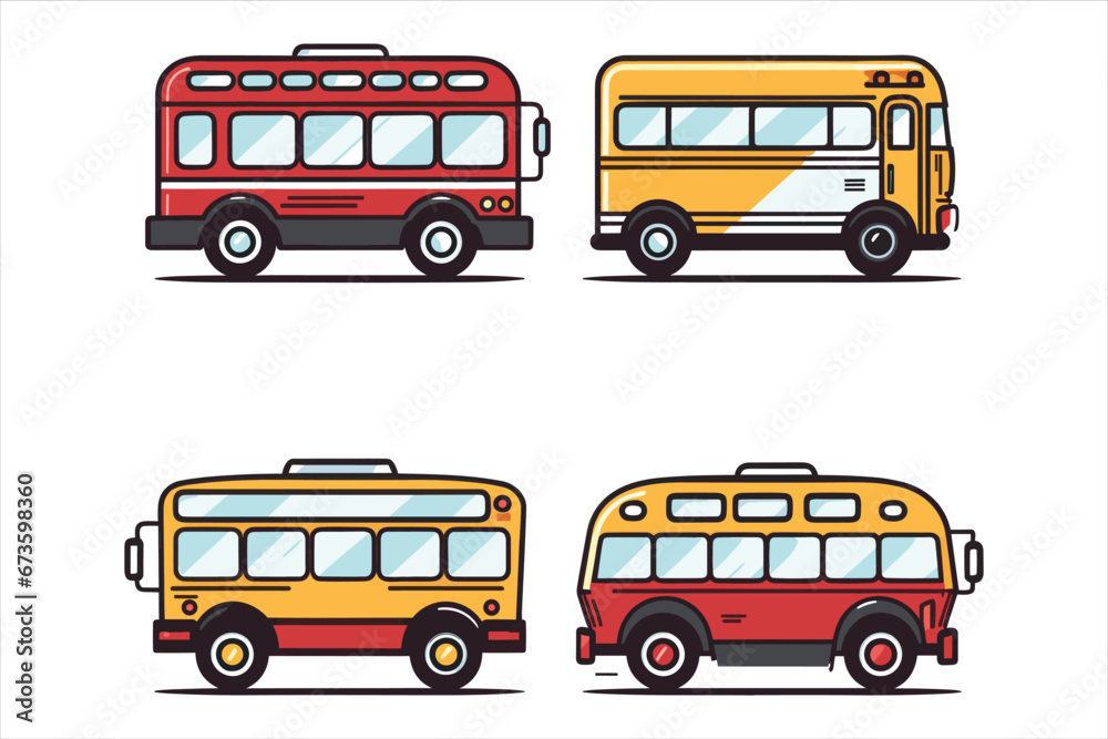 School all element and buses vector bundle School all element and buses vector bundle