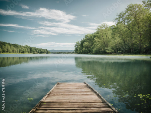 A landscape of a lake