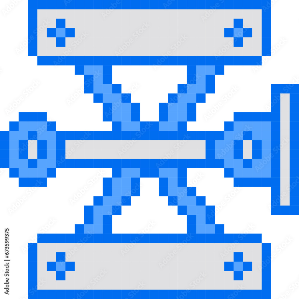 Fototapeta premium Jack, Car, Pixelart Art, Machine, Up Down Collection Set. 