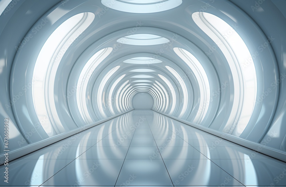 Fototapeta premium 3d illustration of 4K UHD dark tunnel
