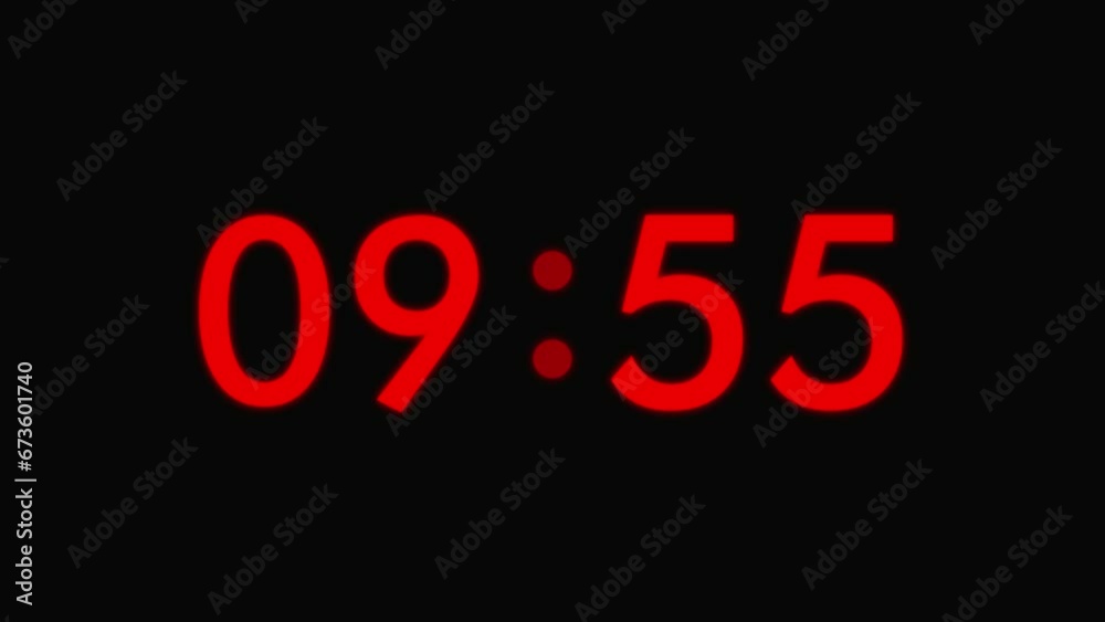 10 minutes countdown timer animation 4k, red countdown timer 10 minutes countdown timer animation 4k, red countdown timer