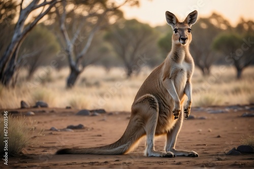 Portrait of kangaroo in the outback