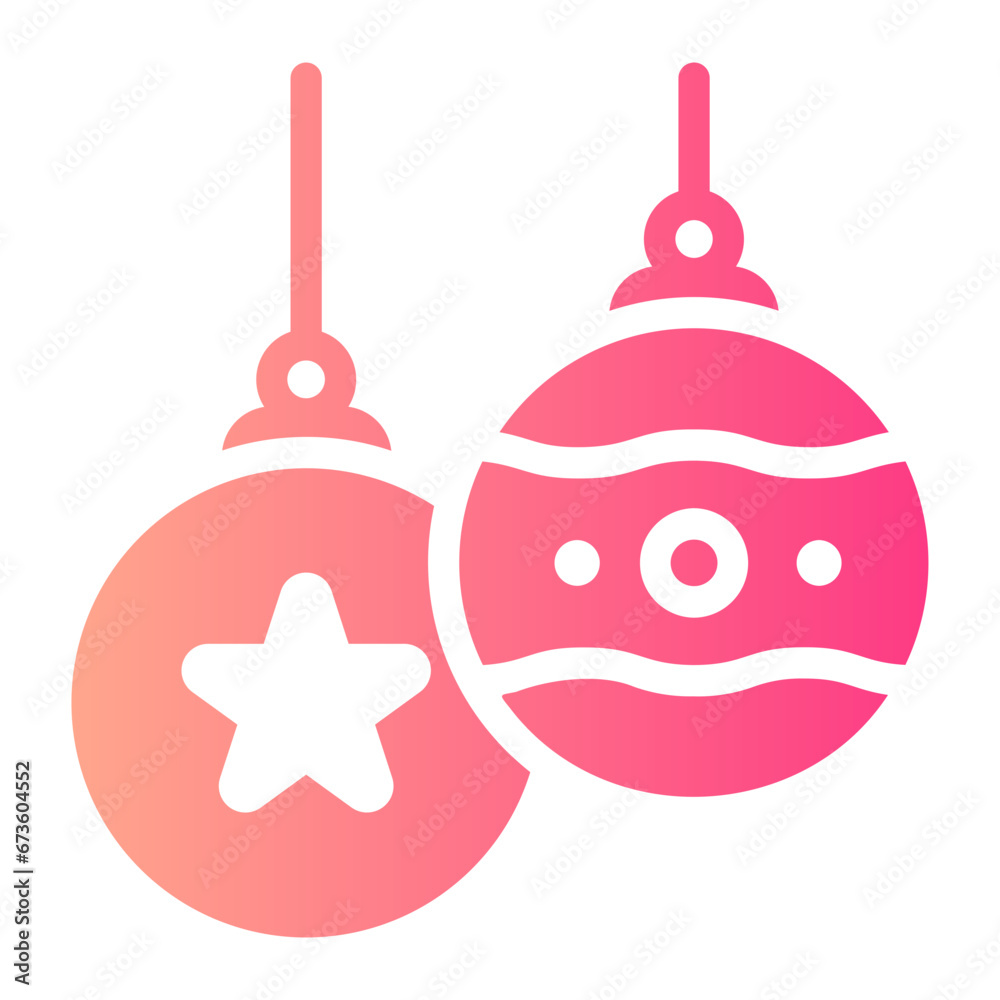christmas balls gradient icon christmas balls gradient icon