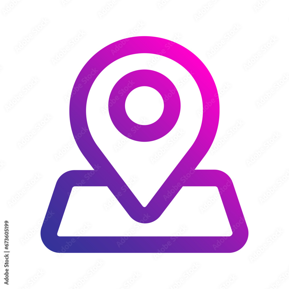 maps and location line icon