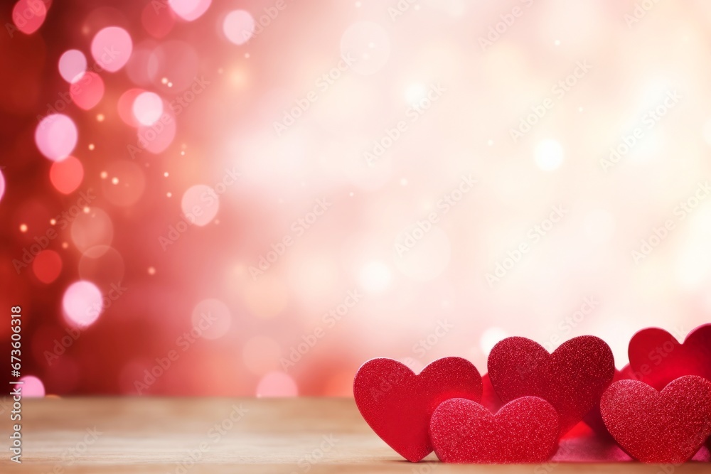 Valentine's day heart with light bokeh background.
