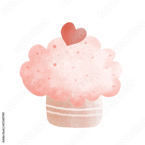 cupcake with heart