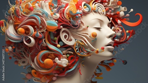 Artistic 3D visual, celebrating the allure of dimensional creativity © Cloudyew